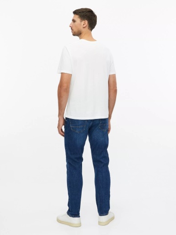 s.Oliver Blugi barbati Mauro, cu talie medie, Regular fit, Tapered leg, Albastru inchis - Img 6