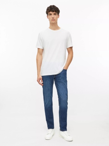 s.Oliver Blugi barbati Nelio cu talie medie, croiala Slim Fit, Slim Leg, Albastru inchis - Img 5