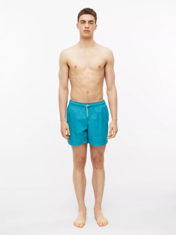 s.Oliver Pantaloni scurti barbati pentru inot cu croiala Regular fit, Turcoaz - Img 4