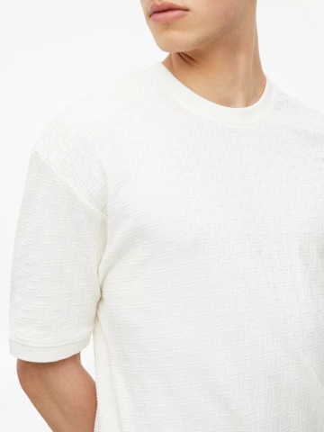 s.Oliver Tricou barbati, din amestec de bumbac, Relaxed fit, Alb - Img 3