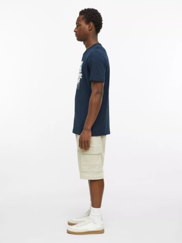 s.Oliver Tricou barbati din bumbac, cu imprimeu foto, Regular fit, Bleumarin inchis - Img 5