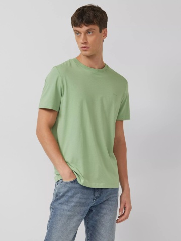 s.Oliver Tricou barbati din bumbac, Regular fit, Verde