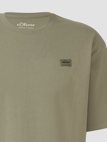 s.Oliver Tricou barbati, din jerseu gros de bumbac, Modern fit, Olive - Img 7