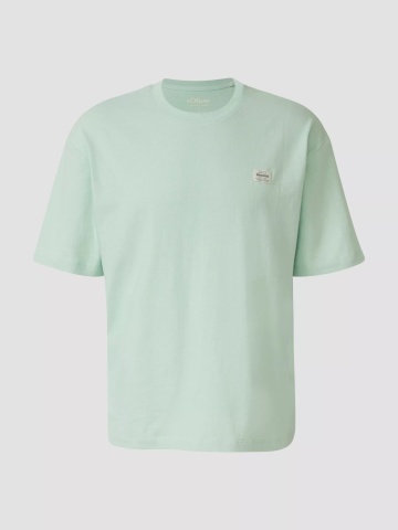 s.Oliver Tricou barbati, din jerseu gros de bumbac, Modern fit, Verde menta - Img 7