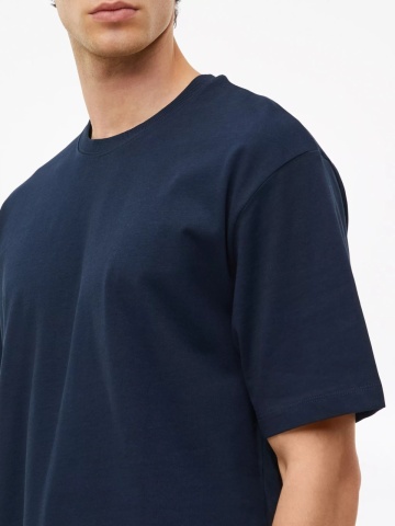 s.Oliver Tricou barbati la baza gatului, din jerseu gros de bumbac, Modern fit, Bleumarin inchis - Img 3