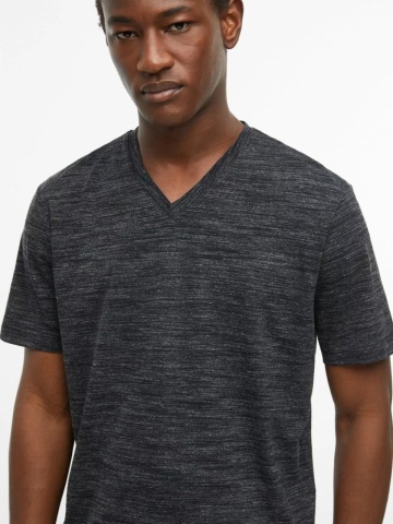 s.Oliver Tricou cu anchior, barbati, din amestec de bumbac, Regular fit, Negru - Img 3