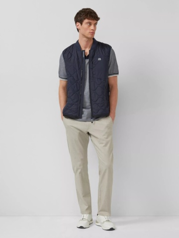 s.Oliver Tricou polo barbati cu anchior din bumbac piqué, Regular fit, Bleumarin inchis - Img 4