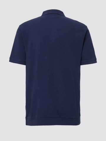 s.Oliver Tricou polo barbati, din piqué waffle, Regular fit, Bleumarin inchis - Img 4