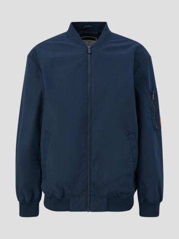 Jacheta barbati tip aviator cu buzunare oblice bleumarin - Img 6