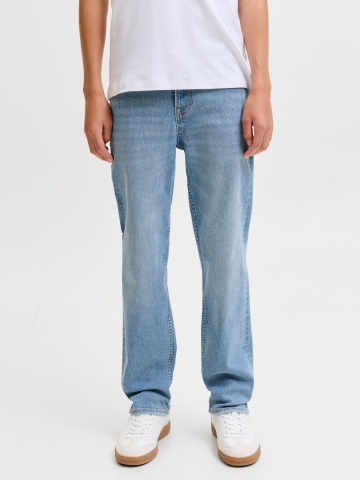 Jack & Jones Blugi baieti, CLARK, cu talie joasa si croiala Regular fit, Albastru deschis