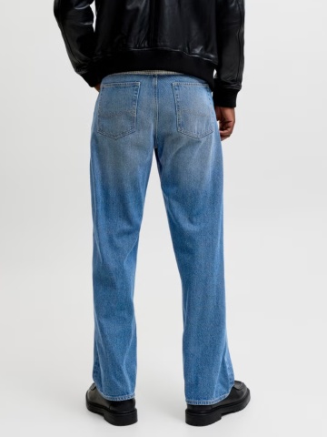Jack & Jones Blugi barbati ALEX, cu talie inalta si croiala Baggy fit, Albastru - Img 2