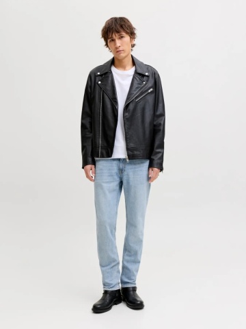 Jack & Jones Blugi barbati CLARK, cu talie medie si croiala Regular fit, Albastru deschis - Img 5