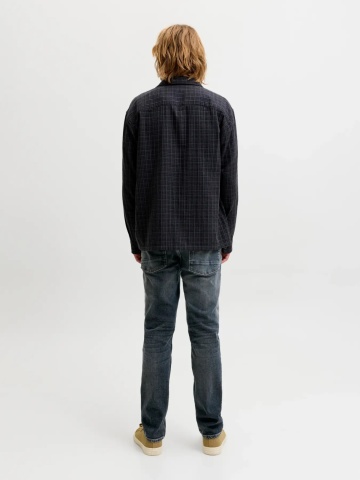 Jack & Jones Blugi barbati CLARK DUKE, cu talie medie si croiala Regular fit, Albastru inchis - Img 6