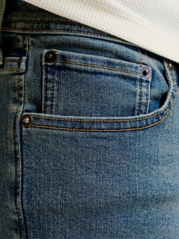 Jack & Jones Blugi barbati GLENN, cu talie joasa si croiala Slim fit, Albastru inchis - Img 4