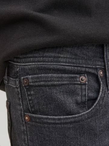 Jack & Jones Blugi barbati GLENN, cu talie joasa si croiala Slim fit, Negru - Img 3
