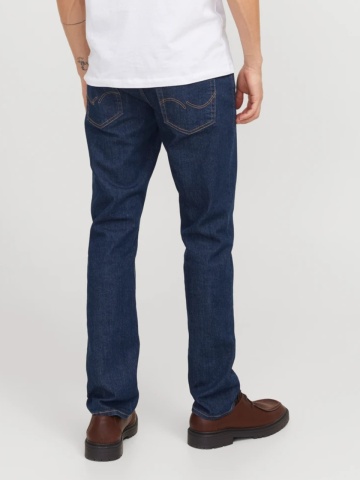 Jack & Jones Blugi barbati GLENN, talie joasa, croiala Slim fit, Albastru inchis - Img 2