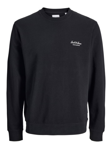 Jack & Jones Bluza barbati, Relaxed fit, cu decolteu la baza gatului, Negru - Img 8
