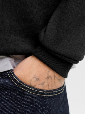 Jack & Jones Bluza barbati, simpla cu decolteu la baza gatului, Negru - Img 3