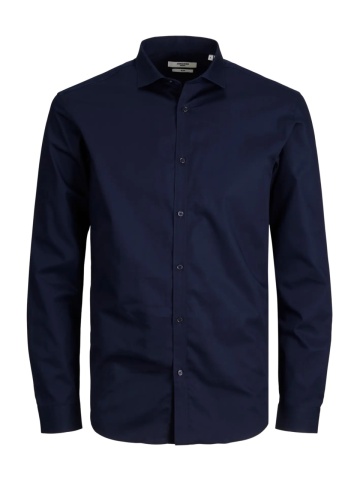 Jack & Jones Camasa barbati, Blacardiff cu croiala Slim fit, Bleumarin inchis - Img 8