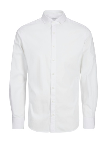Jack & Jones Camasa barbati cu maneca lunga, JPRBLAJAXON, Slim Fit, Alb