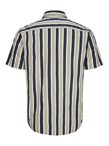 Jack & Jones Camasa barbati din bumbac cu imprimeu in dungi, Regular Fit, JJETHAN, Verde - Img 9