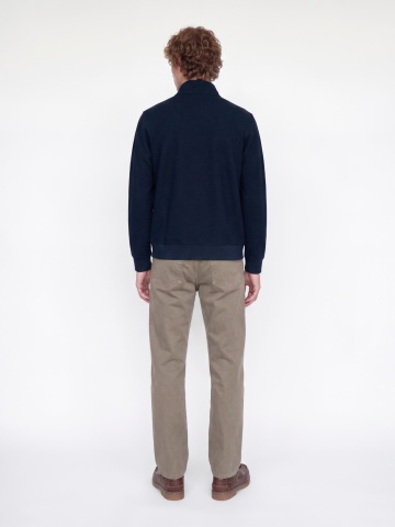 Jack & Jones Cardigan tricotat barbati, din bumbac organic, Regular fit, JPRBLUALVES, Bleumarin inchis - Img 5