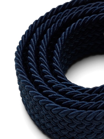 Jack & Jones Curea impletita, barbati, catarama cu stift, Bleumarin inchis - Img 4