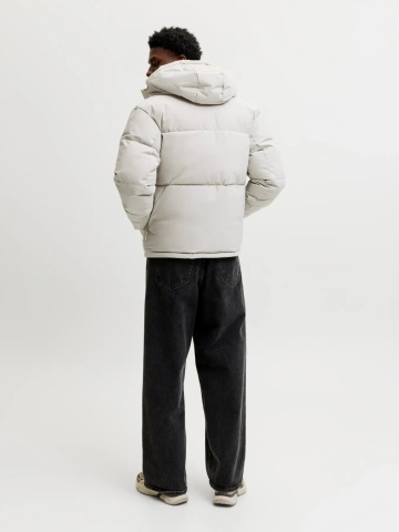 Jack & Jones Geaca barbati, PUFFER, cu gluga, JJESOHO, Bej deschis - Img 7