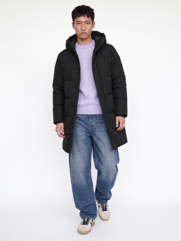 Jack & Jones Geaca lunga barbati, PUFFER, cu gluga, Regular fit, JJEBECKS, Negru - Img 3