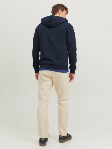 Jack & Jones Hanorac barbati, JJEBRADLEY, cu fermoar si gluga, Regular fit, Bleumarin inchis - Img 7