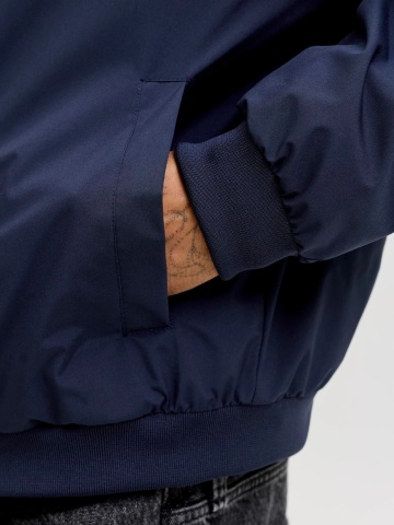 Jack & Jones, Jacheta bomber, barbati, cu buzunare oblice fara fermoar, Bleumarin inchis - Img 4