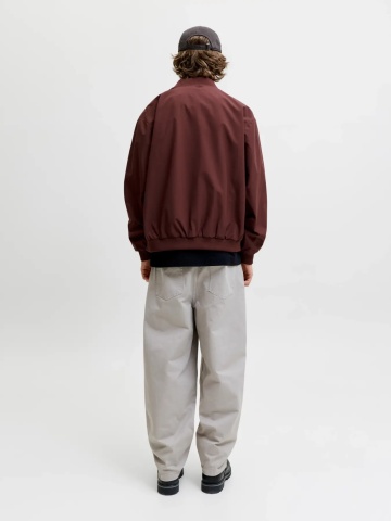 Jack & Jones, Jacheta bomber, barbati, cu buzunare oblice fara fermoar, Visiniu - Img 2