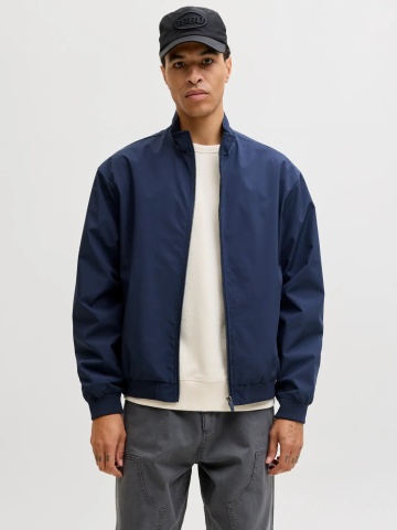 Jack & Jones Jacheta bomber barbati, Regular fit, JJECHARGE, Bleumarin inchis