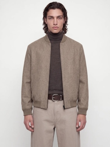 Jack & Jones Jacheta bomber barbati, Regular fit, JJEJAMES, Maro - Img 3