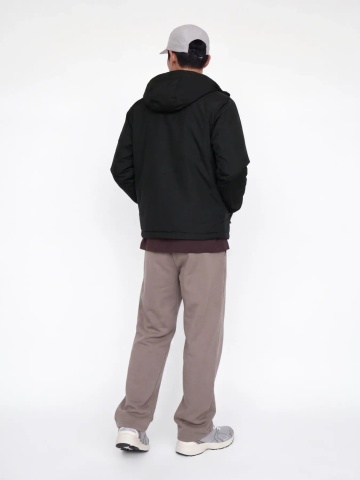 Jack & Jones Jacheta de tranzitie barbati, Regular fit, cu gluga fixa reglabila cu snur, JCOFUSION, Negru - Img 5
