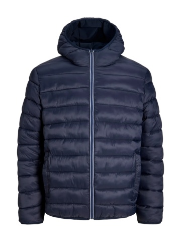 Jack & Jones Jacheta reversibila, barbati cu gluga, Regular fit, JJEBROOKLYN, Bleumarin inchis - Img 2