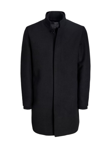 Jack & Jones Palton barbati din amestec de lana, cu dubla inchidere, Bleumarin inchis - Img 7