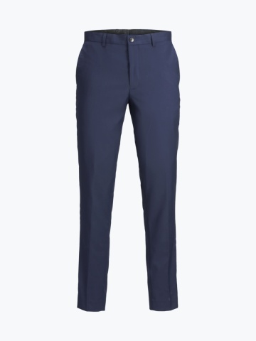 Jack & Jones Pantaloni costum baieti, SOLAR, cu talie medie si croiala Super Slim Fit, Bleumarin - Img 8