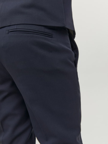 Jack & Jones Pantaloni costum baieti, SOLAR, cu talie medie si croiala Super Slim Fit, Bleumarin inchis - Img 2