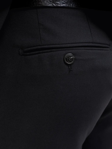 Jack & Jones Pantaloni costum barbati, din amestec de lana, Super Slim, JPRSOLARIS Premium, Negru - Img 4
