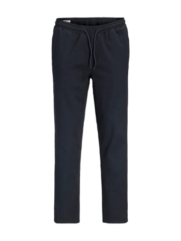 Jack & Jones, Pantaloni jogger barbati, din bumbac, cu talie medie, Tapered Fit, jpstace dylan, Bleumarin inchis