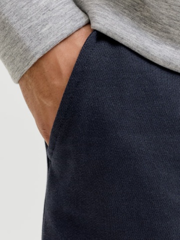 Jack & Jones Pantaloni scurti de trening barbati, talie medie, Regular fit, Bleumarin inchis - Img 3