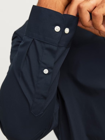 Jack & Jones Plus Camasa barbati big sizes, Joe, Regular fit, Bleumarin inchis - Img 5