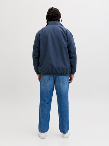 Jack & Jones Plus Jacheta bomber, barbati big sizes, Albastru inchis - Img 7