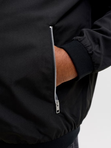 Jack & Jones Plus Jacheta bomber, barbati big sizes, JJERUSH, Negru - Img 5