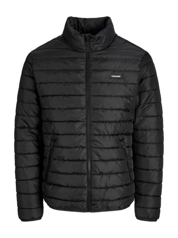 Jack & Jones Plus Jacheta matlasata barbati big sizes, fara gluga, Regular fit, JJELVIS, Negru