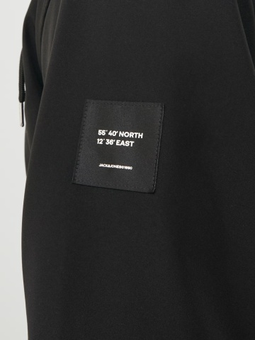 Jack & Jones Plus Jacheta softshell cu gluga barbati big sizes, Negru - Img 5