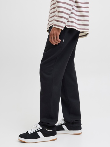Jack & Jones Plus Pantaloni de trening barbati big sizes, cu talie medie, croiala Relaxed fit, JPSTKANE BRADLEY, Negru - Img 3