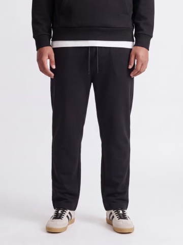 Jack & Jones Plus Pantaloni de trening barbati big sizes, cu talie medie, croiala Relaxed fit, JPSTKANE BRADLEY, Negru