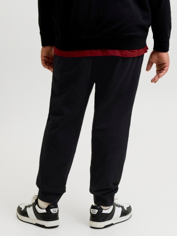 Jack & Jones Plus Pantaloni de trening barbati big sizes, JPSTGORDON, Regular fit, Negru - Img 2